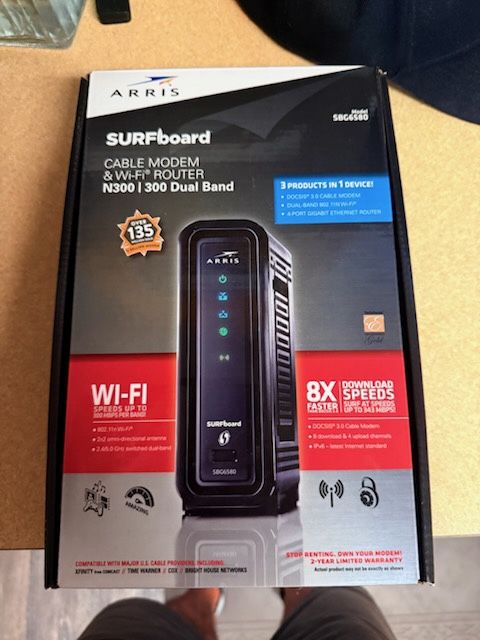 ARRIS CABLE MODEM WIFI ROUTER N300 300 Dual Band