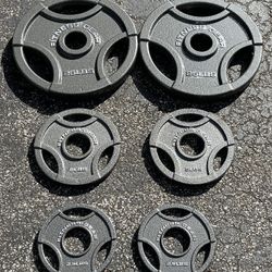 FITNESS GEAR EASY GRIP OLYMPIC (PAIRS OF)  :  25s  5s  2.5s 