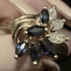 Diamond and Sapphire Ring