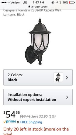 New designers fountain black capella while lantern