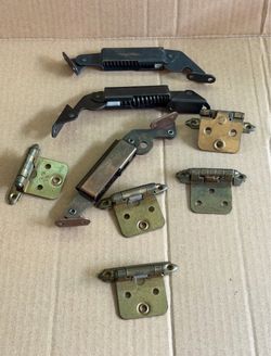 Vintage Brushed brass vintage cabinet hinge