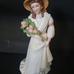 Vintage Homco Porcelain Lady Figurine "Charlotte Rose" (#1468) 8.5" tall