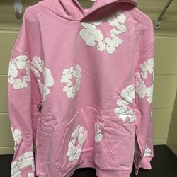 Denim Tears The Cotton Wreath Pink Hoodie Size Large (NEW)