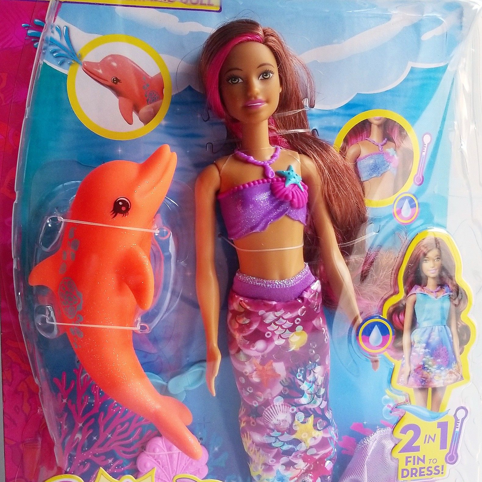 Barbie Dolphin Magic Barbie Color Mermaid Transformation Barbie