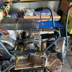 Vintage original bonanza mini bike & westbend powerbee motor.