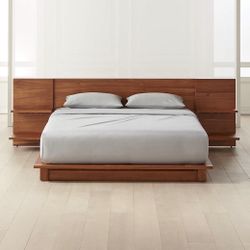 Andes acacia queen bed From CB2