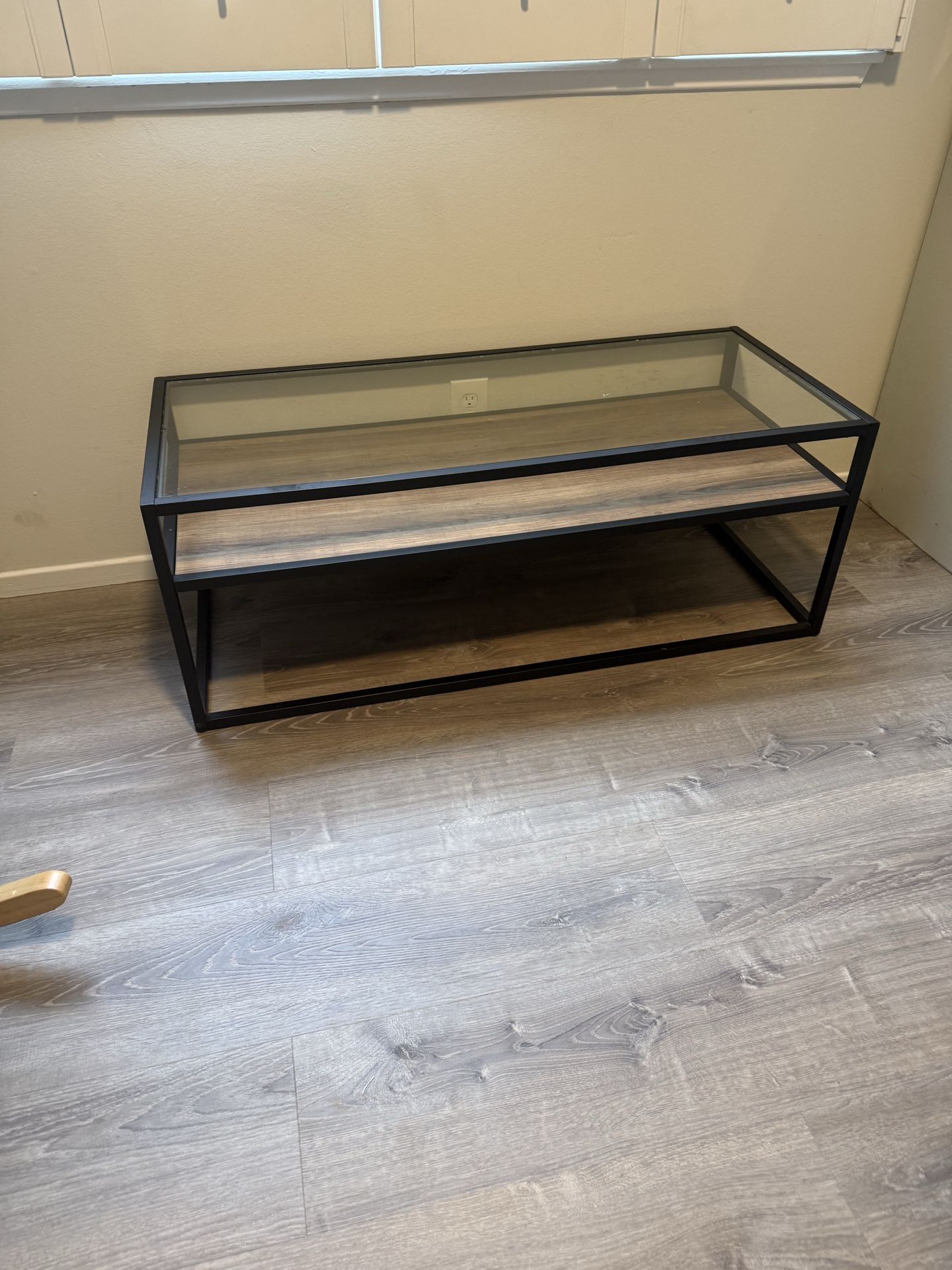 Glass top coffee table