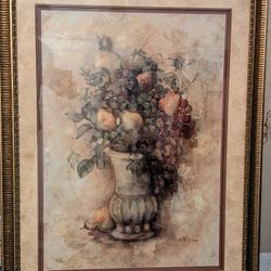 Large Frame Marilyn Hageman Old World Bouquet Print 30x40 24x36
