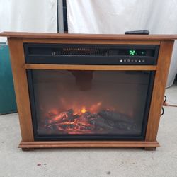 Electric Fireplace Heater With Remote Control 