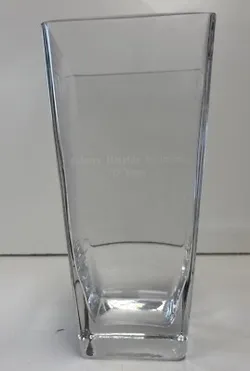 12" Glass Flower Vase