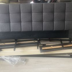King Size Headboard And Side rails New Condition