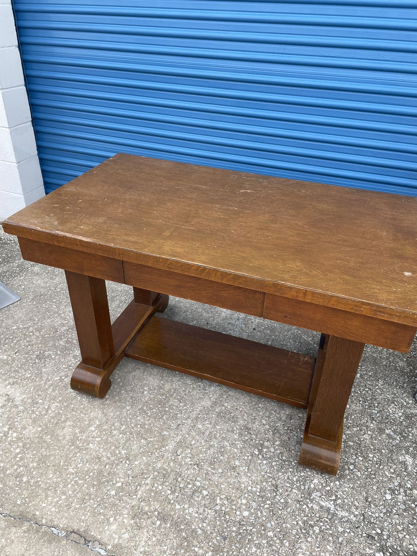Quarter Sewn 1930s Library Table