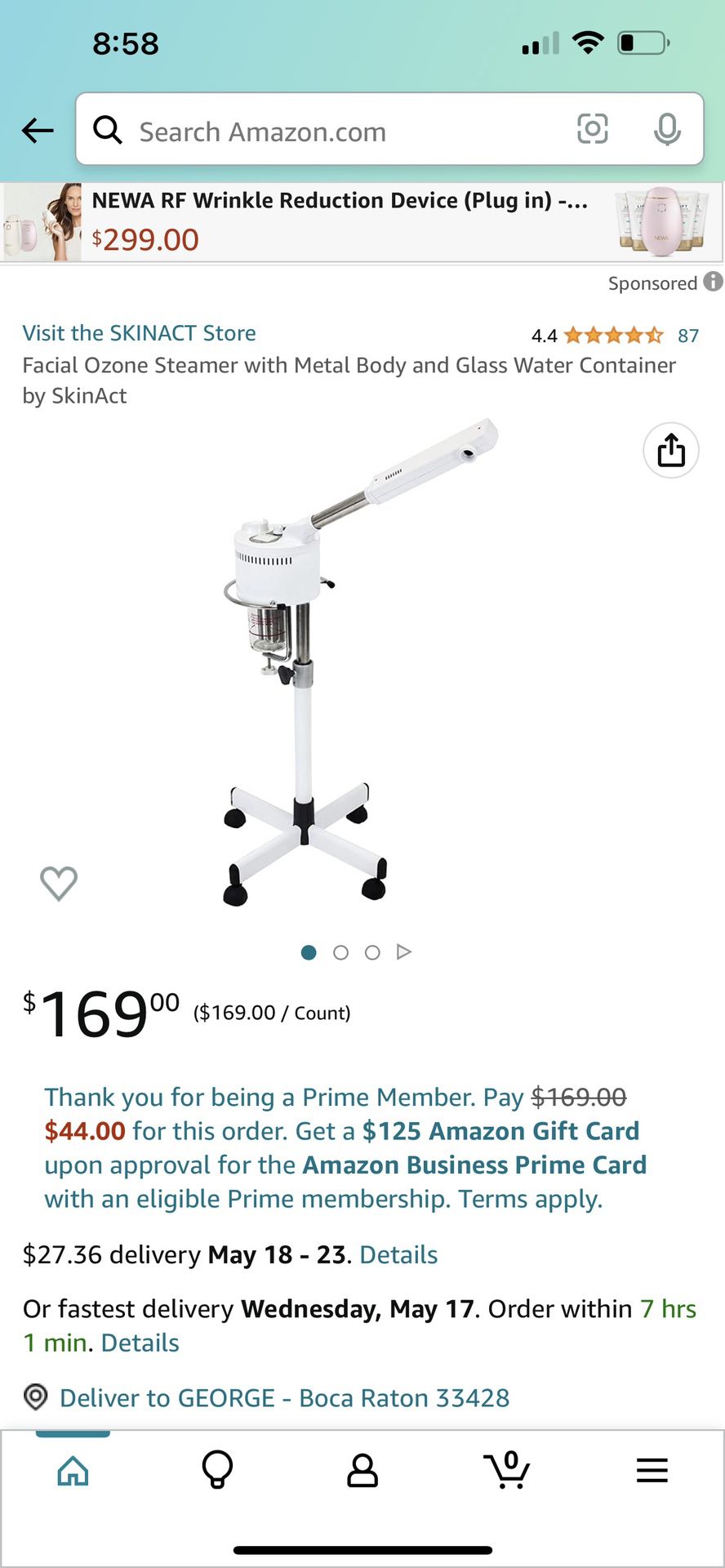 Professional steamer And magnify lamp