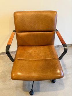 West Elm mid century leather office chair
