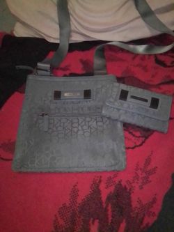 Grey Calvin Klein Crossbody Purse 