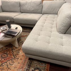 Grey L Sectional (2022) with Left Chaise ($500)