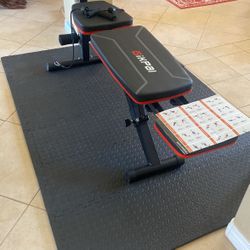 New GIKPAL Adjustable Weight Bench And Exercise Equipment Mat