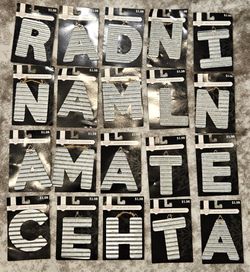 4in Galvanized Metal Letters (20 total) (BRAND NEW)
