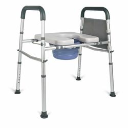 LandTale 3-in-1 Bedside Commode, Porta Potty Chair for Adults with Sturdy Dual-Crossbar Support Construction, Stable Raised Toilet Seat 400 Lbs 181KG 