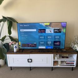 TV Stand / Entertainment Center / Media Console – Fits up to 80 inch TV