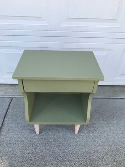 Very small vintage MCM nightstand newly painted