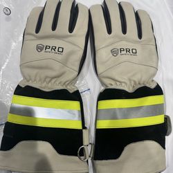 New firefighter gloves large long cuff premium quality