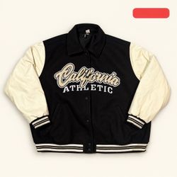 Vintage California Athletic Black Varsity Jacket