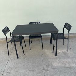 IKEA dining table with 3 chairs