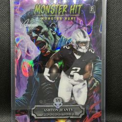 🔥 1/1 Ashton Jeanty - Oversized Football Card – Wild Card Monster Hit in MagSafe NFL Rare SSP