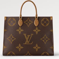 Louis Vuitton Onthego GM Reverse Monogram Canvas Tote 2 Way Shoulder Bag-NWT