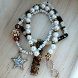 Charm Bracelet Stack Handmade 