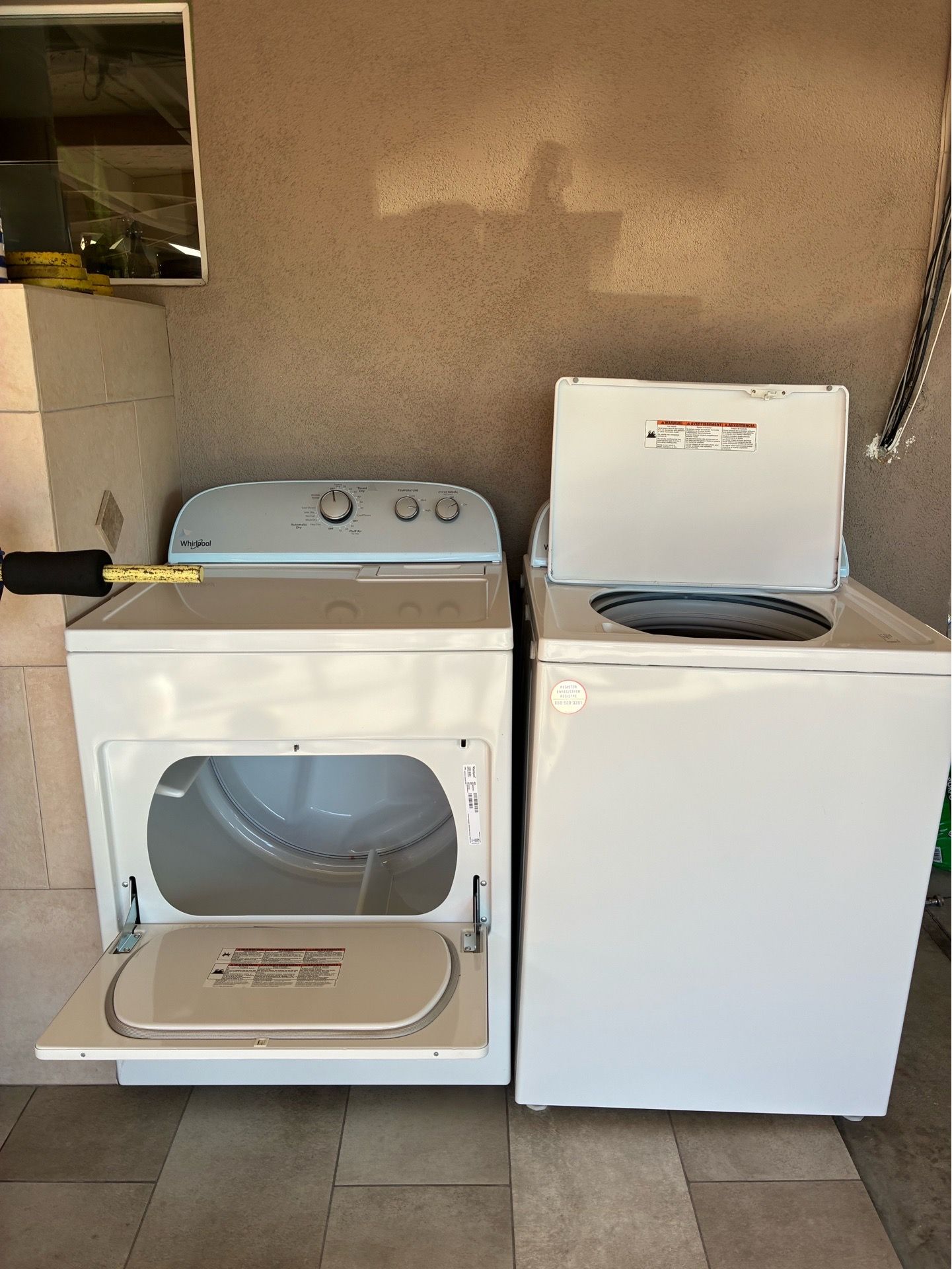 Washer and electric dryer