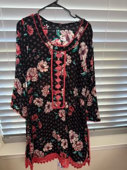 Women Large size Lelan print shirt