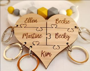 Custom puzzle keychains