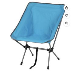 Backpacking Chair In Carry Bag, Turquoise Weighs 3.5lbs!!! Great Condition
