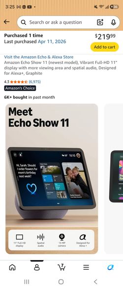Echo Show 11 (newest model)