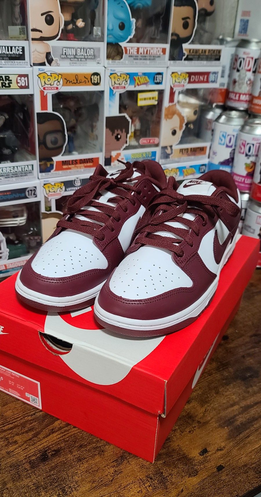 Brand New Nike Dunk Low Retro White/Redwood Gym Red