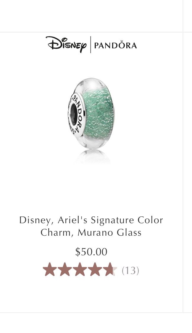 Ariel color pandora charm