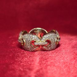 10k Yellow Gold Diamond Gucci Ring 2.50 ctw