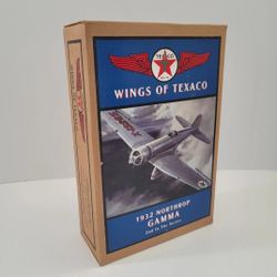 Wings of Texaco 1932 Northrop Gamma 2nd In The Series Diecast Locking Coin Bank