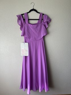 ASOS lavender midi dress off the shoulder