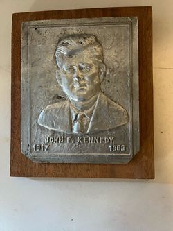 Metal John F. Kennedy Plaque
