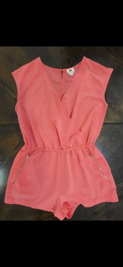 Shorts Jumpsuit Size Large Coral