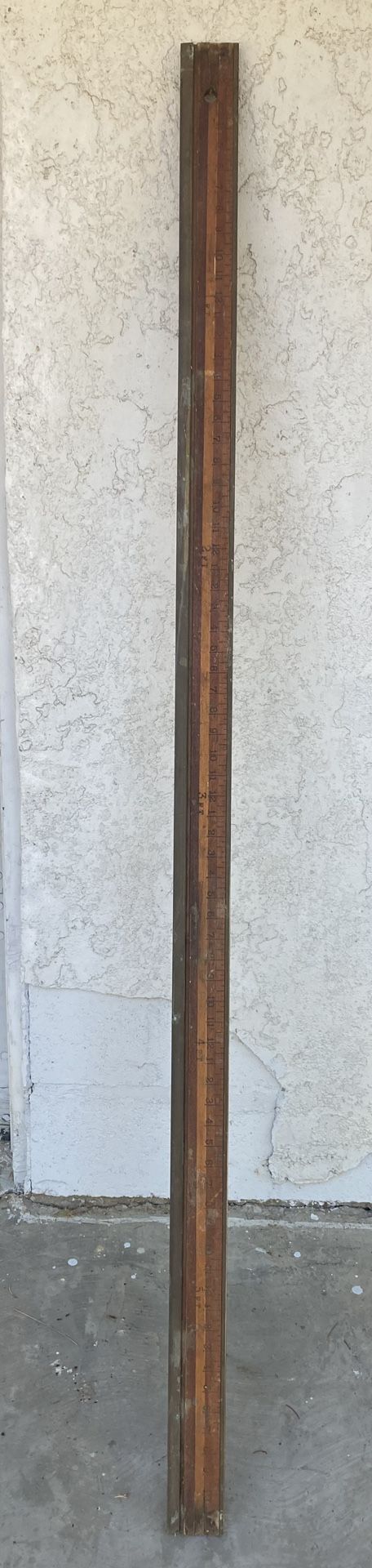 Antique Warner 72” (6’) Wood and Brass Wallpaper Straight Edge