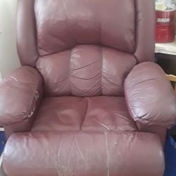 Leather like recliner/massager