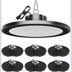 New 6 pieces 350W UFO LED High Bay Light Super Bright Shop Lights