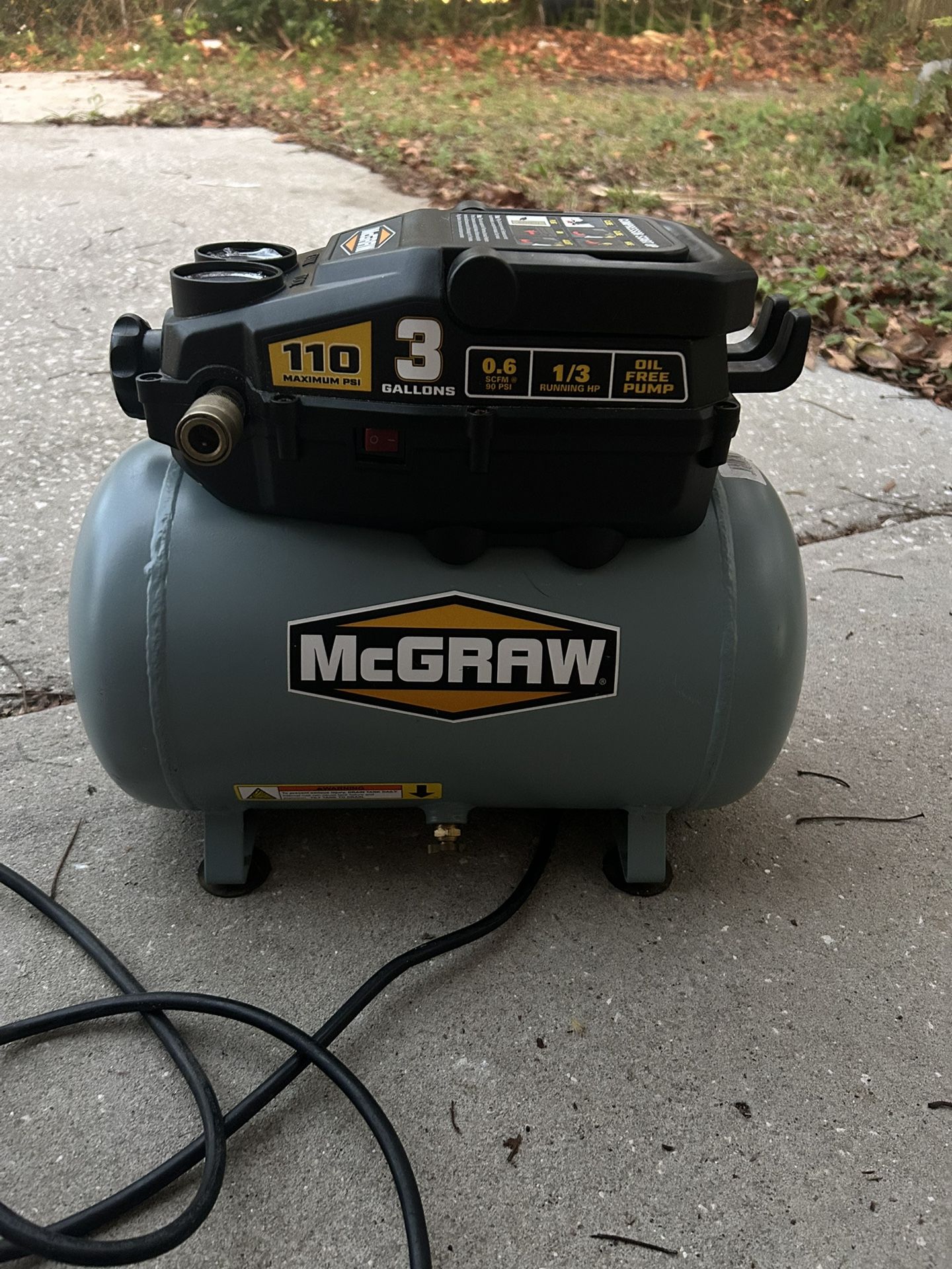 McGraw Air Compressor 110 Psi