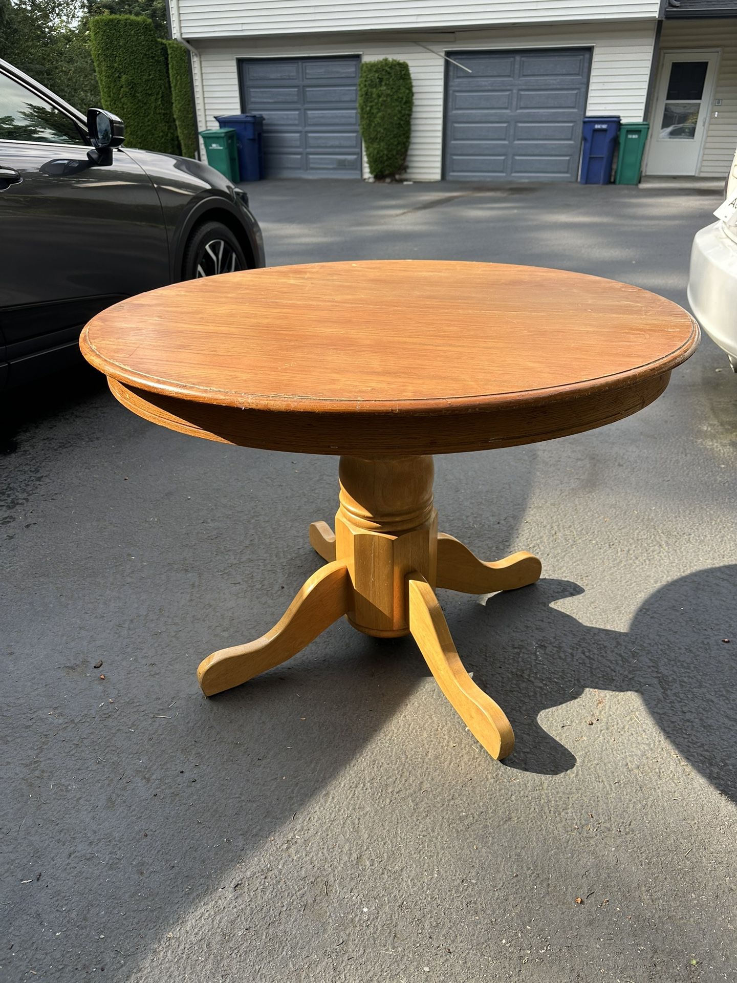 Wood Table Round Kitchen