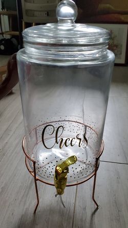 Beverage glass dispenser with metal stand