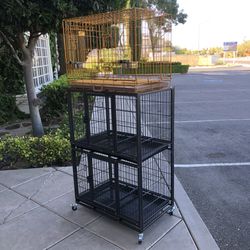 Brand New triple stacked dog Kennel cage as In pics 🐕🐶👍🏻 For Small Dogs